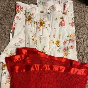 New with tags floral skirt and lace short dress